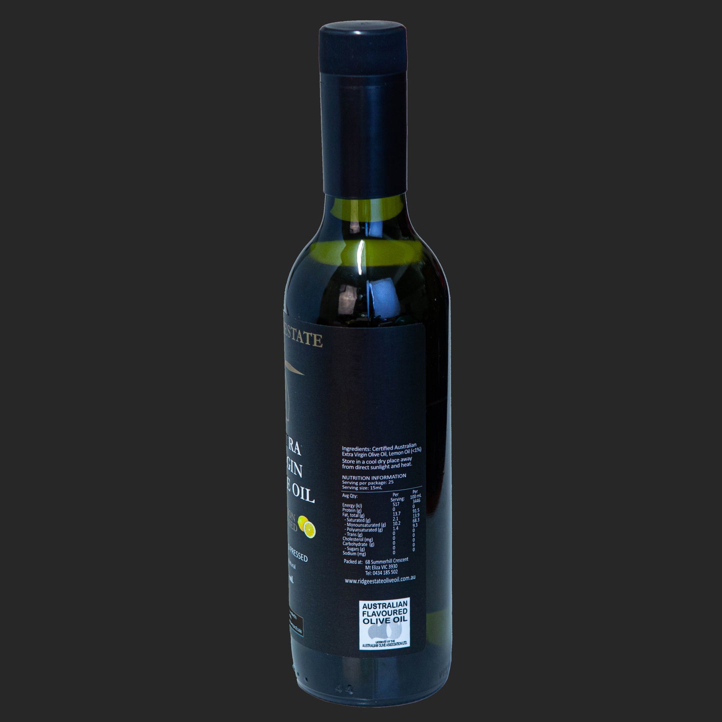 375ml Extra Virgin Olive Oil - Lemon Infused